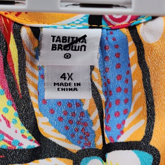 Tabitha Brown for Target Size 4X Womens Orange Floral Swim Cover Up Belted - Picture 2 of 11